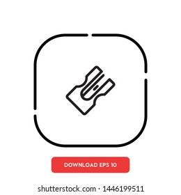 pencil sharpener, tool symbol vector icon