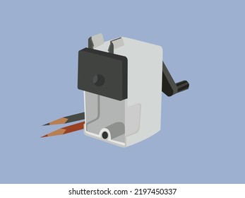 pencil sharpener vector art desk