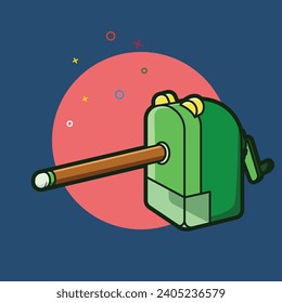 Pencil sharpener vector design or illustration with commercial use license for any purpose