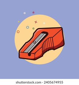 Pencil sharpener vector design or illustration with commercial use license for any purpose