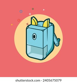 Pencil sharpener vector design or illustration with commercial use license for any purpose 