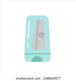 Pencil sharpener, vector flat illustration on white background.
