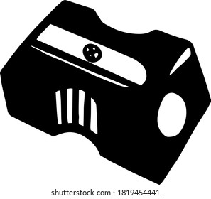 pencil sharpener vector graphic black and white 