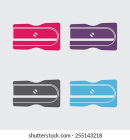 Pencil sharpener vector icon.