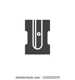 Pencil sharpener vector icon. filled flat sign for mobile concept and web design. simple solid icon. Stationery symbol, logo illustration. Pixel perfect vector graphics