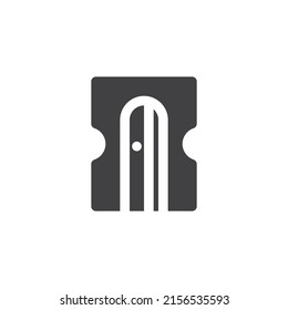 Pencil sharpener vector icon. filled flat sign for mobile concept and web design. Sharpener glyph icon. Symbol, logo illustration. Vector graphics