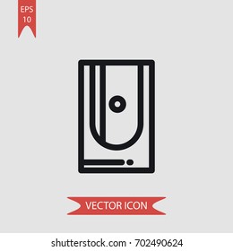 Pencil sharpener vector icon illustration symbol