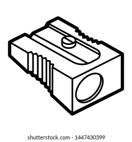 Pencil Sharpener Vector Icon Outline