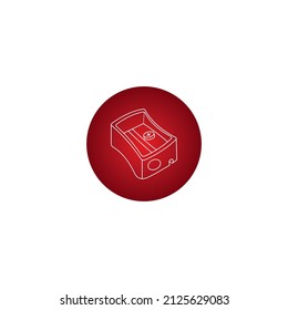 pencil sharpener vector icon,illustration design template.