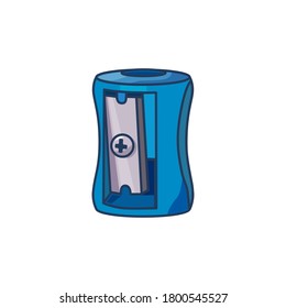 Pencil sharpener. Vector isolated illustration on a white background.