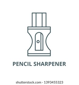 Pencil sharpener vector line icon, linear concept, outline sign, symbol