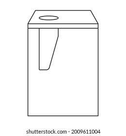 Pencil sharpener vector outline icon. Vector illustration sharpen blade on white background. Isolated outline illustration icon of pencil sharpener.