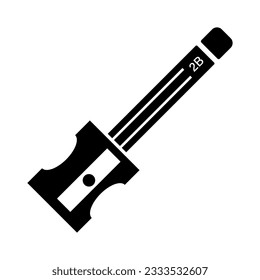 pencil sharper icon vector set in isolated white background