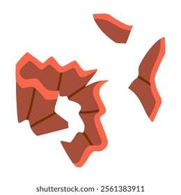 Pencil shavings illustration. red  pencil, isolated on white background.