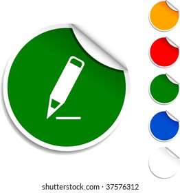 Pencil  sheet icon. Vector illustration.