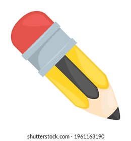 Pencil Sign Emoji Icon Illustration. School Vector Symbol Emoticon Design Symbol.