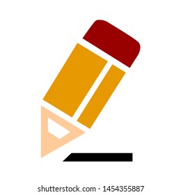 Pencil sign. flat illustration of Pencil. vector icon. Pencil sign symbol