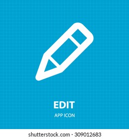 Pencil sign icon. Edit content button. Line vector icon for websites and mobile minimalistic flat design. Collection modern trend concept design style illustration symbol
