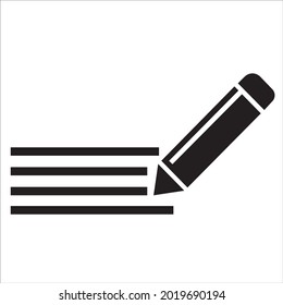 Pencil sign Images Vector with Task or Write icon symbol illustration