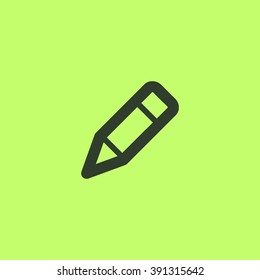 Pencil sign isolated minimal icon. Edit content line vector icon for websites and mobile minimalistic flat design.