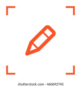 Pencil sign isolated minimal icon. Edit content line vector icon for websites and mobile minimalistic flat design.