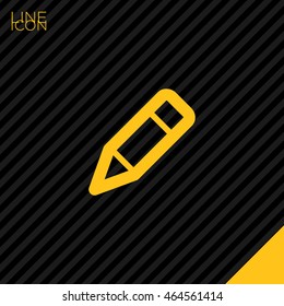 Pencil sign isolated minimal icon. Edit content line vector icon for websites and mobile minimalistic flat design.