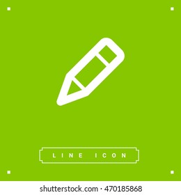 Pencil sign isolated minimal icon. Edit content line vector icon for websites and mobile minimalistic flat design.