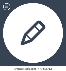 Pencil sign isolated minimal icon. Edit content line vector icon for websites and mobile minimalistic flat design.