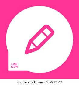 Pencil sign isolated minimal icon. Edit content line vector icon for websites and mobile minimalistic flat design.