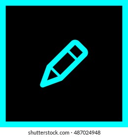 Pencil sign isolated minimal icon. Edit content line vector icon for websites and mobile minimalistic flat design.