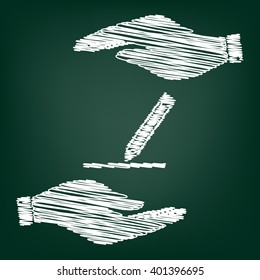 Pencil sign scrible effect 