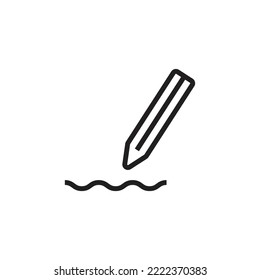 pencil sign symbol vector illustartion on white background.