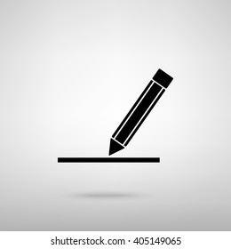 Pencil sign. Vector illustration