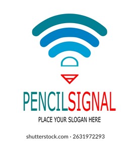 Pencil Signal Wifi Place Your Slogan Here