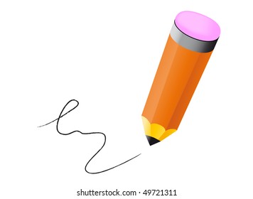 Pencil with signature