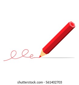 Pencil and signature vector illustration.