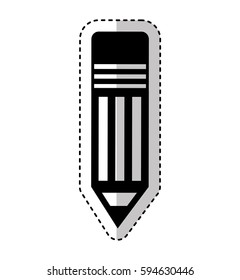 pencil silhouette isolated icon