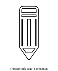 pencil silhouette isolated icon vector illustration design