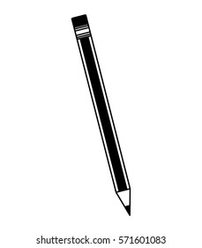 pencil silhouette isolated icon vector illustration design