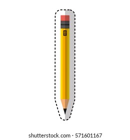 pencil silhouette isolated icon vector illustration design