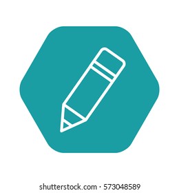 pencil silhouette isolated icon vector illustration design