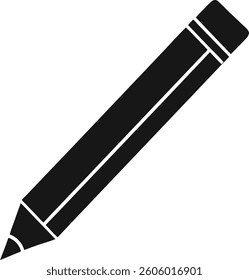 Pencil silhouette on white background