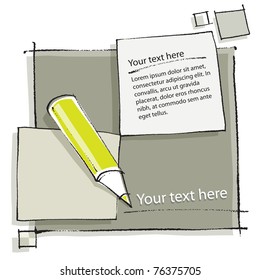 Pencil, simple graphics (drawing, chalk technique, vector)
