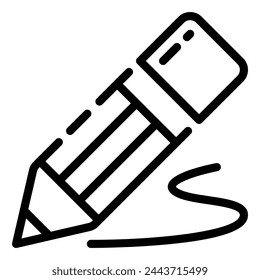 Pencil Simple Line Icon Logo Symbol