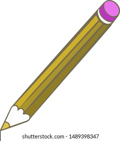 the pencil simple pen yellow