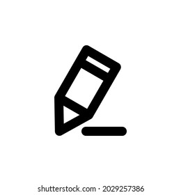 Pencil, simple web or mobile interface vector icon. Isolated on white background. Sign for your web site design, logo, app, UI.