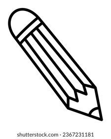 Pencil - Simple Website Icon and Mobile Application Outline Art for Modern UX UI Design in Professional Technology Projects
