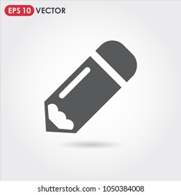 pencil single vector icon on light background