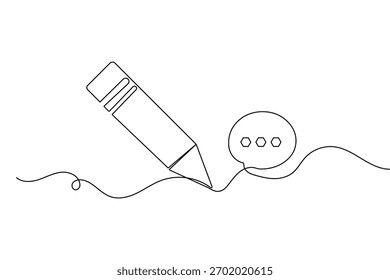 Boceto a lápiz continuo de una línea de dibujo de contorno minimalista Ilustración vectorial para la decoración