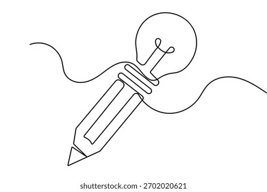 Boceto a lápiz continuo de una línea de dibujo de contorno minimalista Ilustración vectorial para la decoración